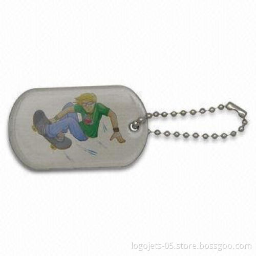 Dog Tags with Ball Chain, Customized Sizes are Welcome